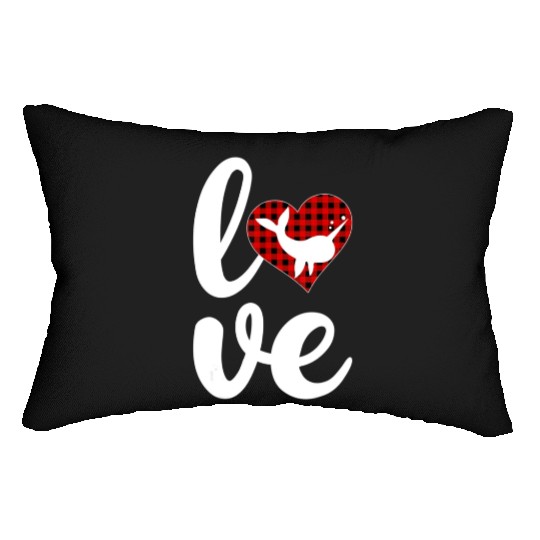 Narwhal Fish Lover Buffalo Plaid Love Narwhal Vale Lumbar Pillows