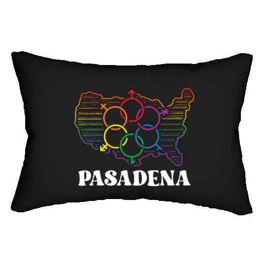 Pasadena Pride Month Pride Flag LGBT Community LGB Lumbar Pillows