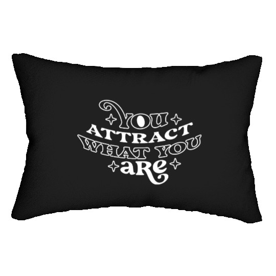 Law of Attraction Typography Manifest Quote Lumbar Pillows