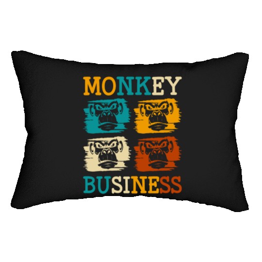 Banana Chimpanzee Colorful Hairy Lumbar Pillows
