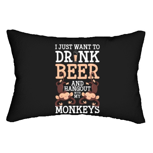Ape Chimpanzee Funny Silly Lumbar Pillows