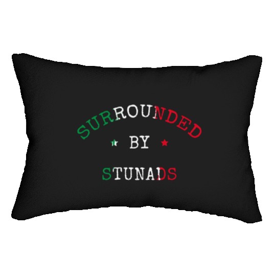 Surrounded By Stunads Italian Pride Italy Flag Lumbar Pillows