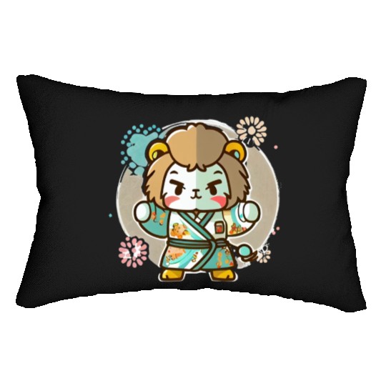 Lion kimono Lumbar Pillows
