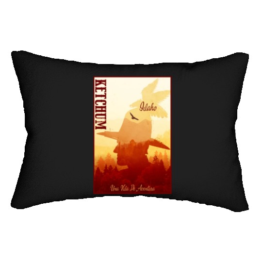 Ketchum Idaho wild west town Lumbar Pillows