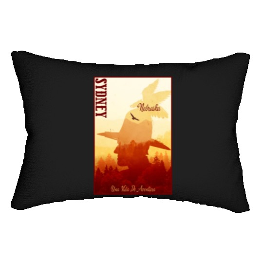Sidney Nebraska wild west town Lumbar Pillows