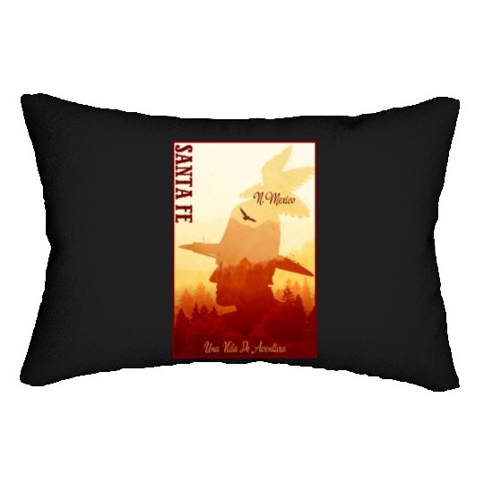 Santa Fe New Mexico wild west town Lumbar Pillows