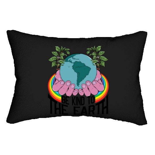 Be Kind To The Earth Rainbow Natural Environment Lumbar Pillows