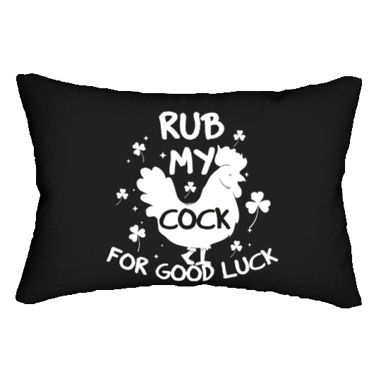 rub my cock for good luck Lumbar Pillows