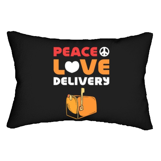 Peace Love Deliver Postal Worker Mailman Postman Lumbar Pillows