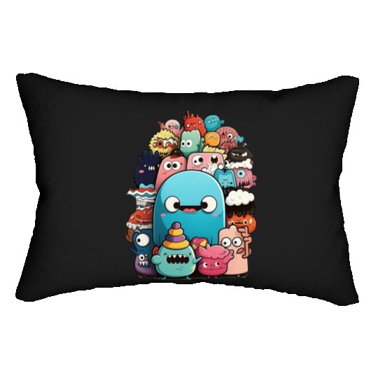 my imaginary friends Lumbar Pillows