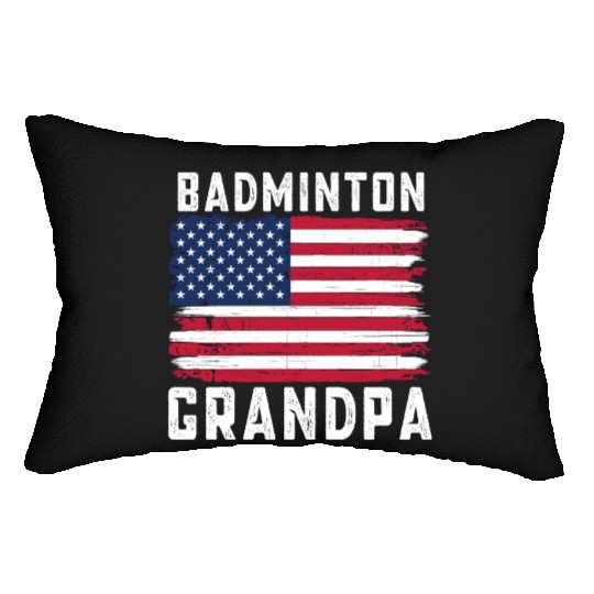 Badminton Grandpa American Flag July Lumbar Pillows