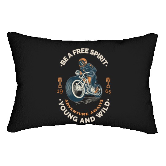 Adventure Awaits Motorcycle Wild Lumbar Pillows