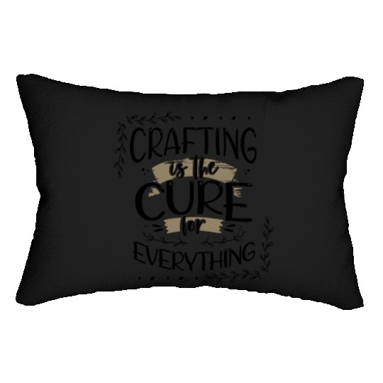 Crafter Gift Cats are the Cure for Everything Lumbar Pillows