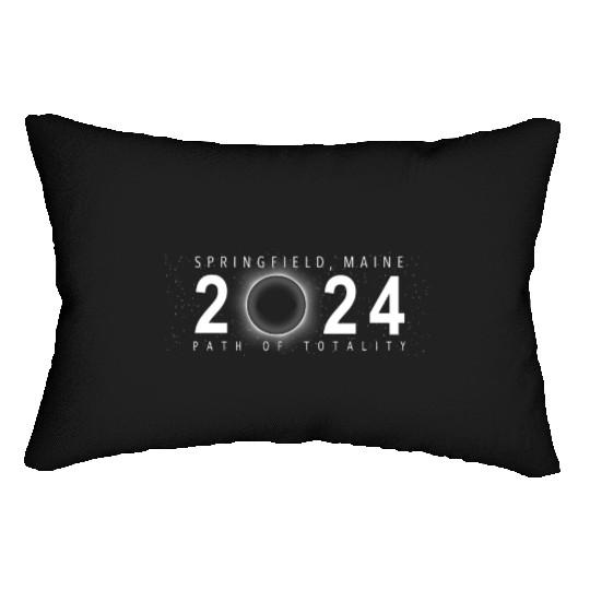 Solar Eclipse Springfield Maine April 8 2024 Lumbar Pillows