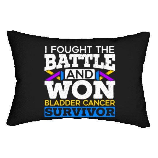 Fought The Battle And Won Bladder Cancer Survivor Lumbar Pillows