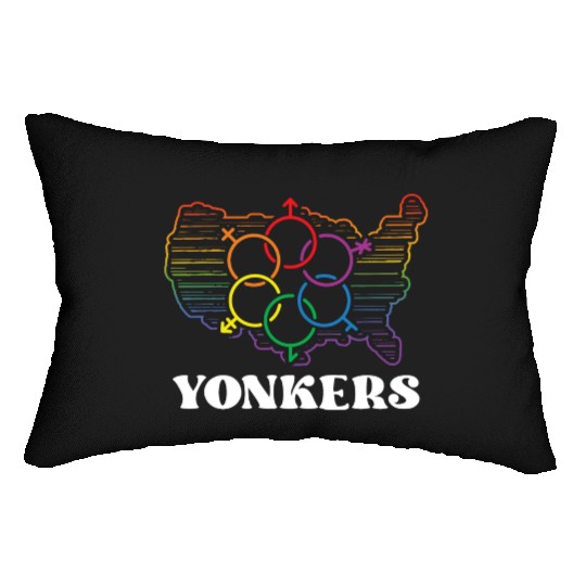Yonkers Pride Month Pride Flag LGBT Community LGBT Lumbar Pillows