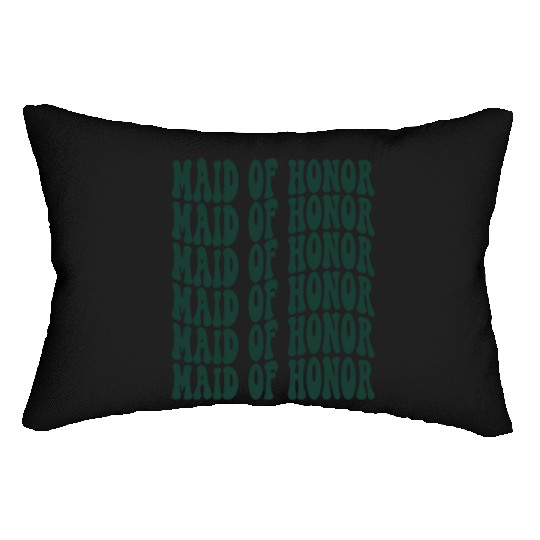 Bachelorette Party Maid Of Honor Emerald Green Lumbar Pillows