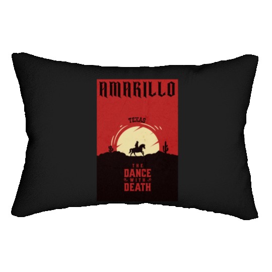 Amarillo Texas wild west town Lumbar Pillows