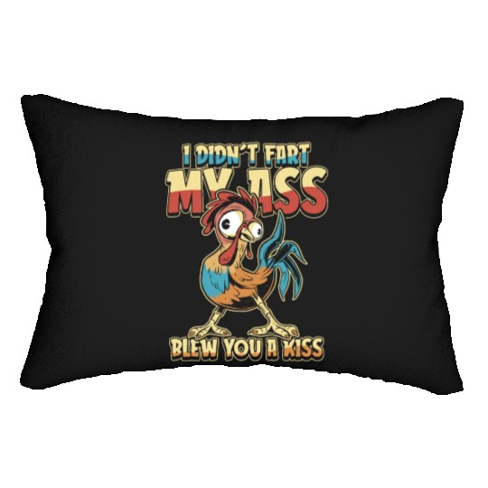 Rooster Cock Humor Lumbar Pillows