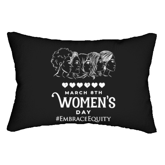 International Women's Day Embrace Equity 2023 Lumbar Pillows