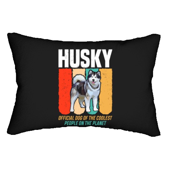 Official Dog Of The Coolest People Husky Lumbar Pillows
