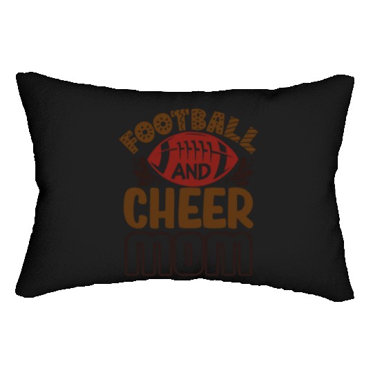 Funny Football Fan Mother - Football and Cheer Lumbar Pillows