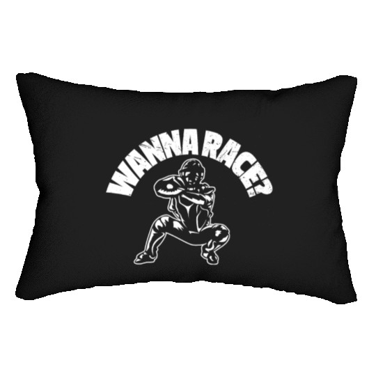 Softball Wanna Race Lumbar Pillows