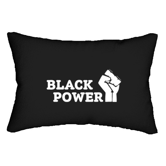 Black Power Lumbar Pillows