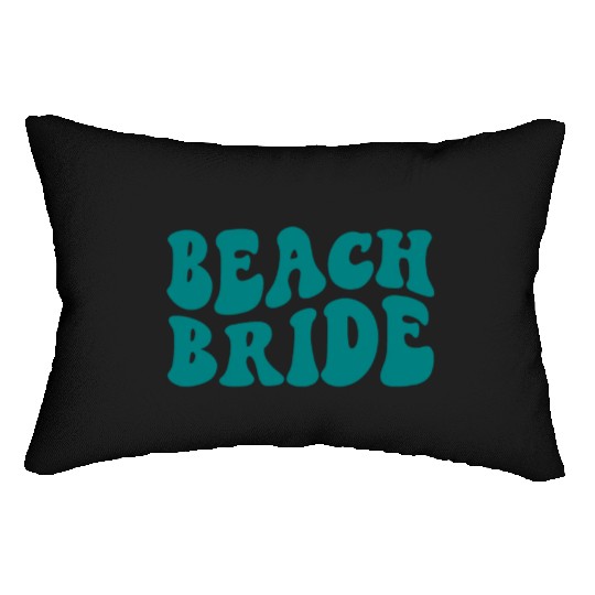 Beach Bride Teal Beach Theme Bachelorette Lumbar Pillows