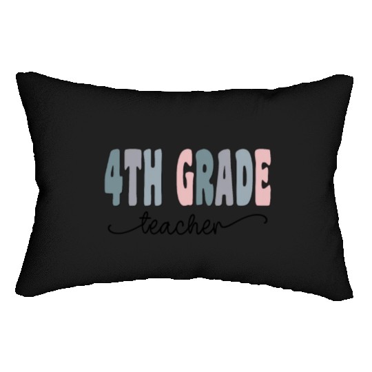 4th Grade Teacher Gift Matching Teacher Squad Lumbar Pillows