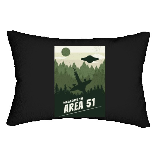 Welcome To area 51 Lumbar Pillows