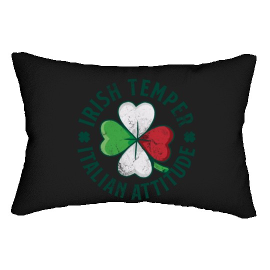 Irish Temper Italian Attitude Lumbar Pillows
