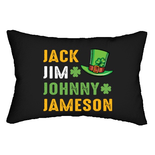 Jack Jim Johnny Jameson St. Patrick's Day Funny Lumbar Pillows