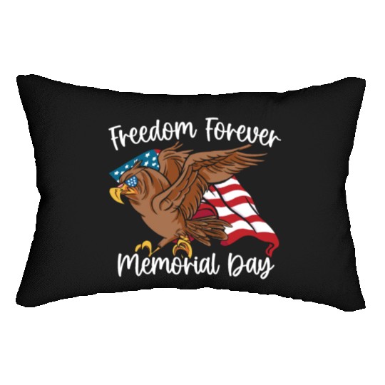 Patriotic Veteran USA Flag American Memorial Day Lumbar Pillows
