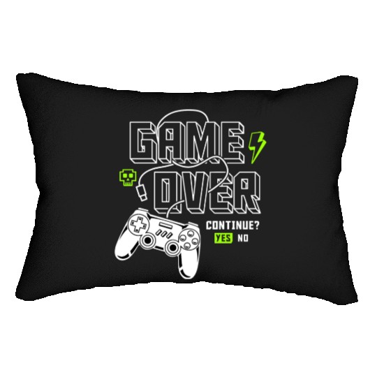 Game Over for Gamers Lumbar Pillows