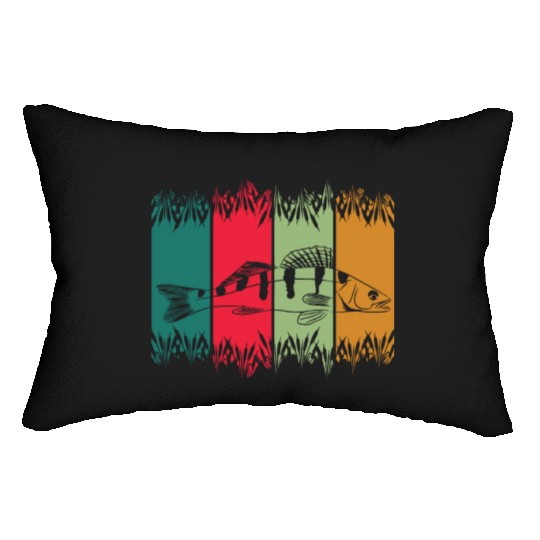 Walleye - walleye fishing Lumbar Pillows