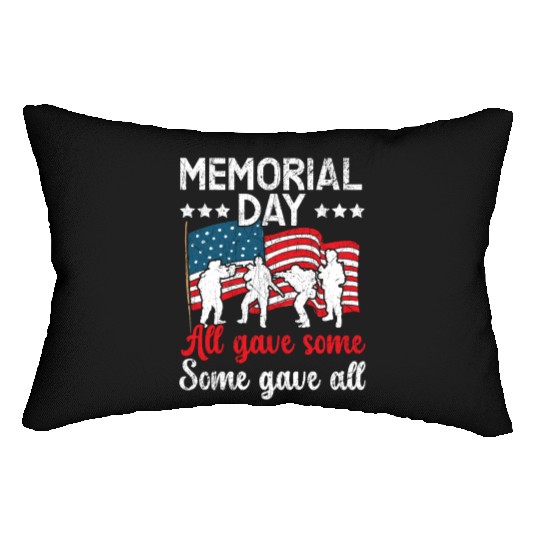 All Gave Some Some Gave All USA Flag Memorial Day Lumbar Pillows