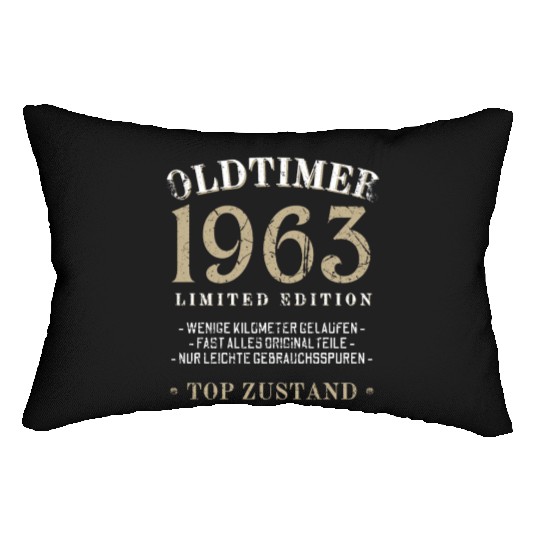 60th Birthday Vintage 1963 Lumbar Pillows