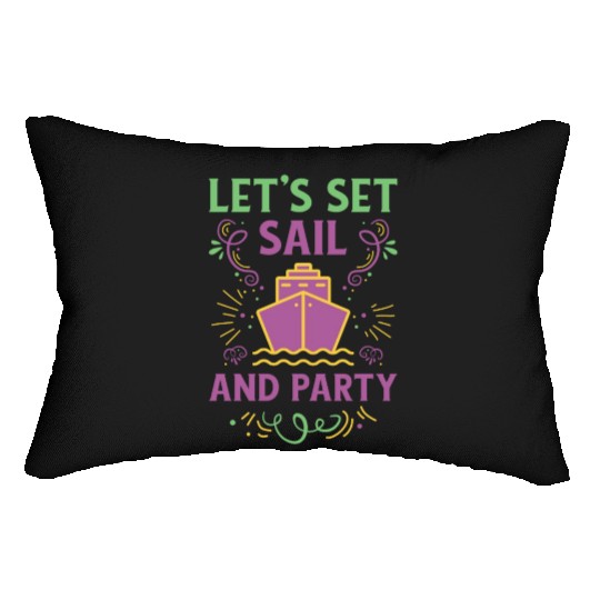 Mardi Gras Cruise Ship Carnival Cruising Party Lumbar Pillows
