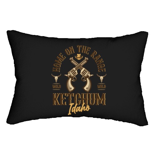 Ketchum Idaho wild west town Lumbar Pillows