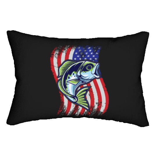 US Bass Fish Lumbar Pillows