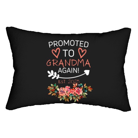 Promoted To Grandma Again New Nana Granny Mothers Lumbar Pillows