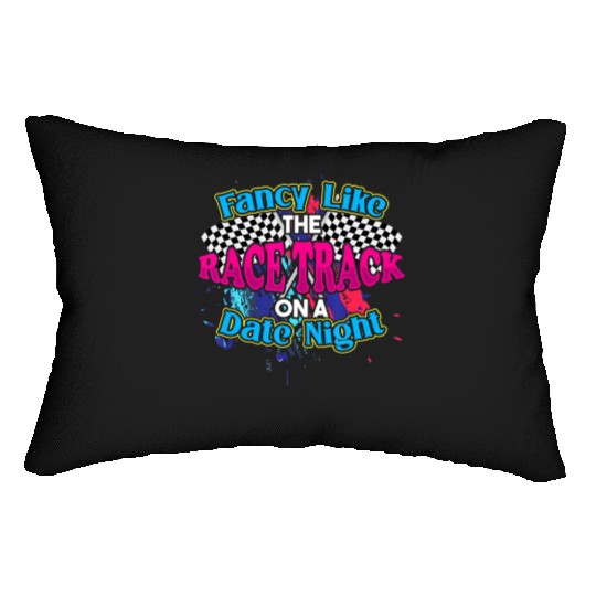 Fancy Like The Race Track On A Date Night Vintage Lumbar Pillows