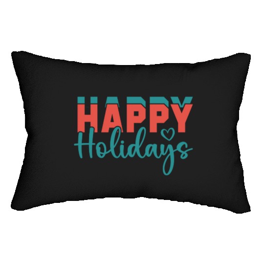 Happy Holidays Lumbar Pillows