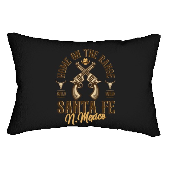 Santa Fe New Mexico wild west town Lumbar Pillows