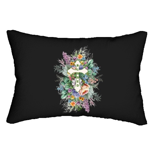 Easter Blessed Roses Lumbar Pillows