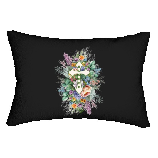 Easter Blessed Roses Lumbar Pillows