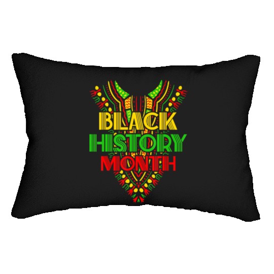 Black History Month Juneteenth Kente Dashiki Cost Lumbar Pillows
