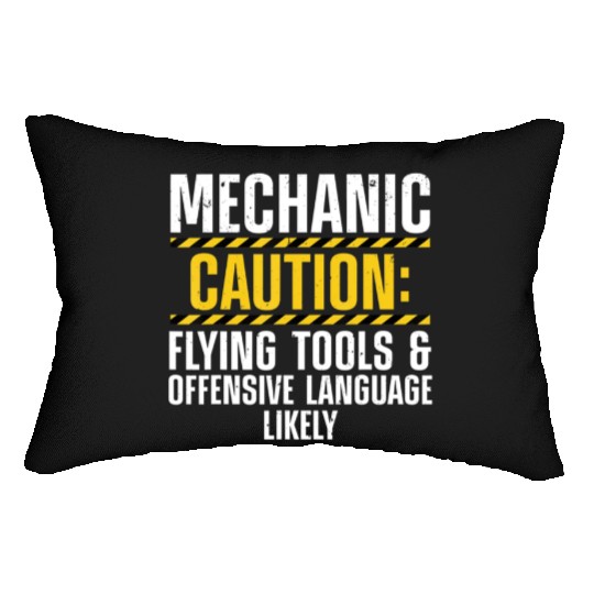 Funny Mechanic Art For Men Drag Racing Garage Guy Lumbar Pillows