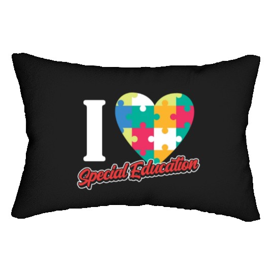 I Love Special Education Sped Teacher Awareness Lumbar Pillows